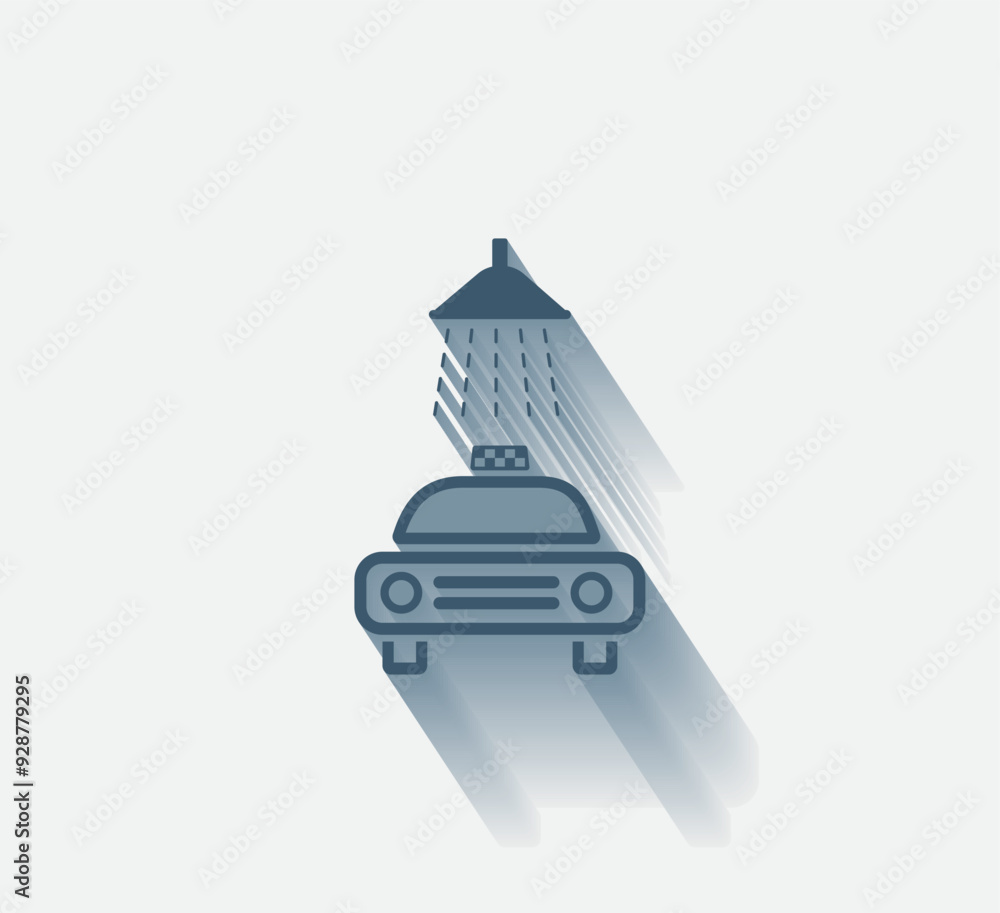 Poster vector dark color icon with shadow on light background