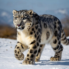 Obraz premium beautiful snow leopard