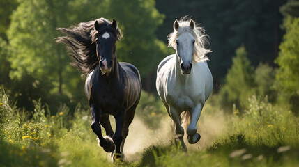 horse in the field,generate AI