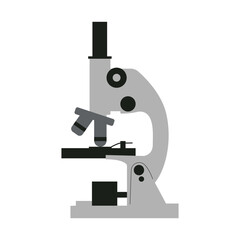 Microscope isolated flat illustration