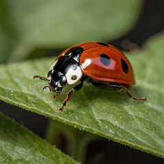 Fototapeta premium ladybug on a leaf