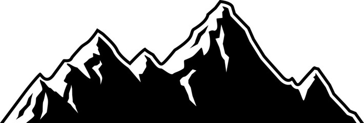 Landscape icon. Outdoor icon. Silhouette style.