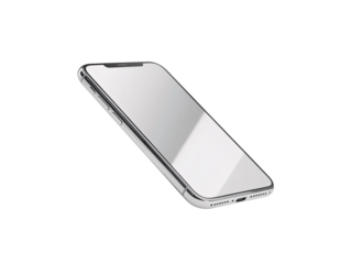 a cell phone with a white screen