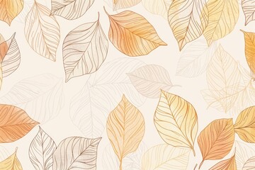 Obraz premium A beautiful arrangement of orange and brown leaves on a white background, perfect for autumn-themed designs