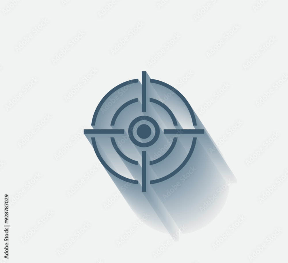 Poster vector dark color icon with shadow on light background