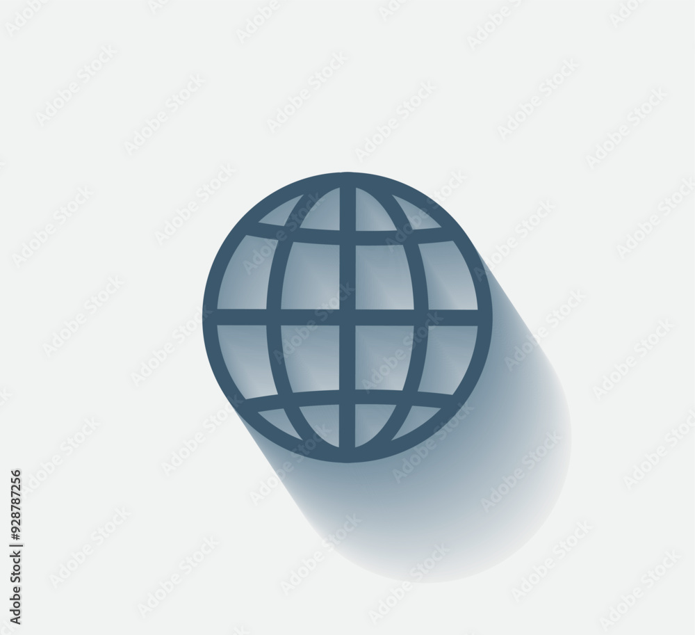 Poster vector dark color icon with shadow on light background