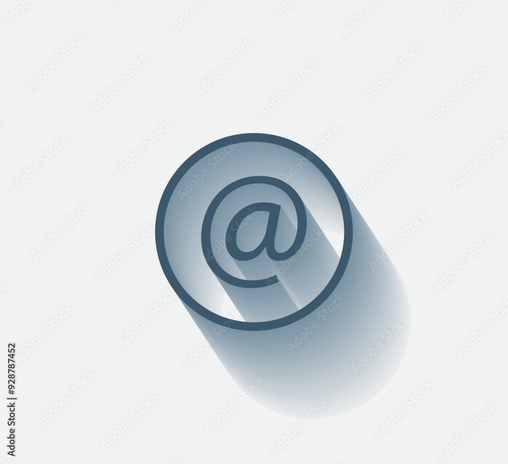 Poster vector dark color icon with shadow on light background