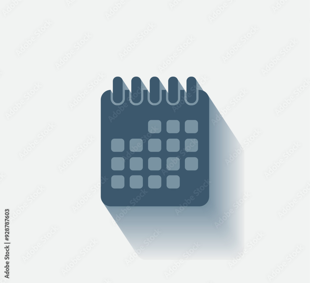 Poster vector dark color icon with shadow on light background