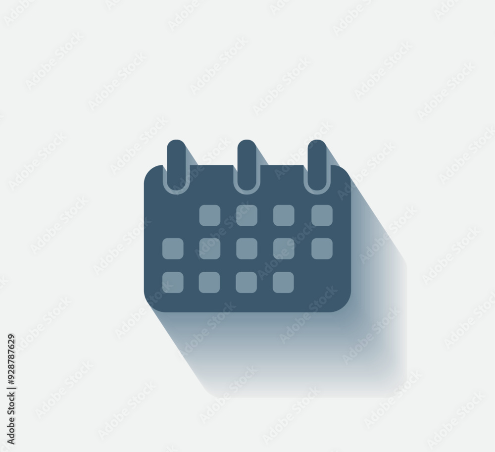 Poster vector dark color icon with shadow on light background