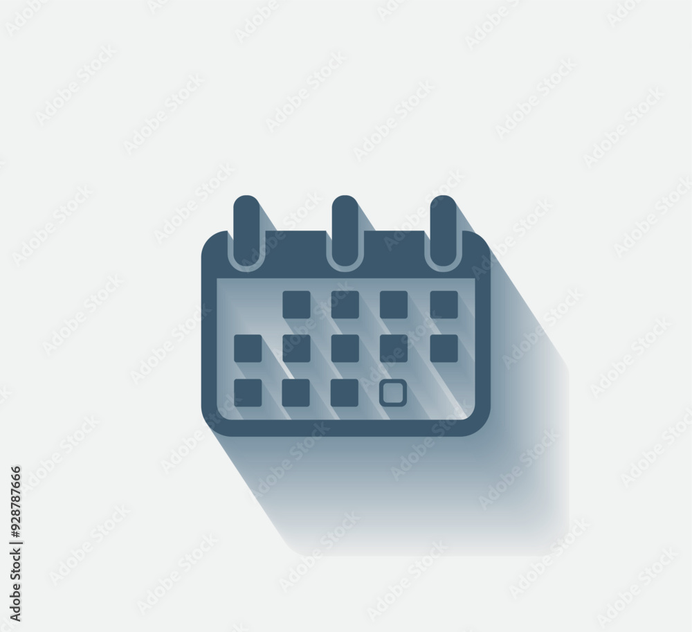 Poster vector dark color icon with shadow on light background
