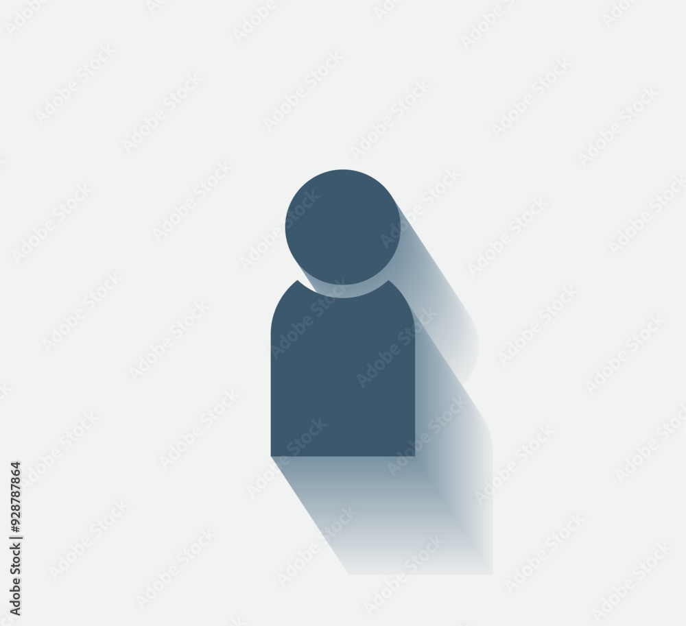 Poster vector dark color icon with shadow on light background