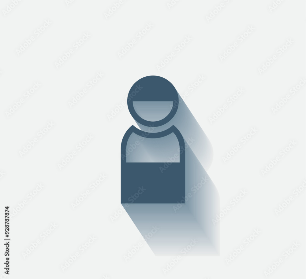 Poster vector dark color icon with shadow on light background