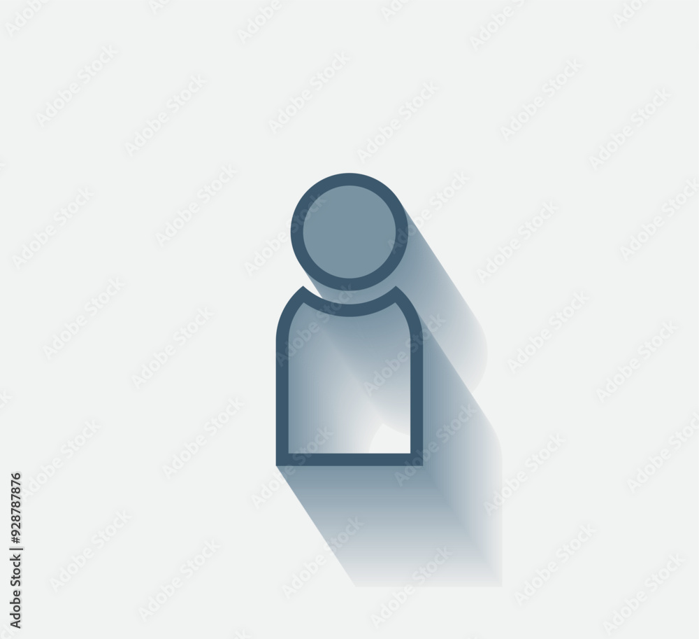 Poster vector dark color icon with shadow on light background