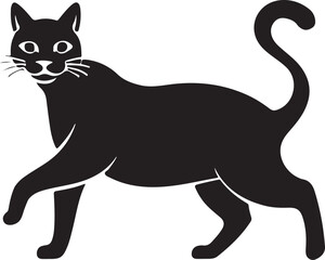 a cat black silhouette vector art design