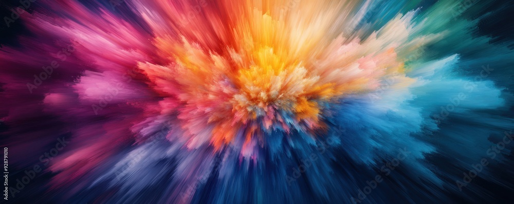 Poster a vibrant explosion of color creates an energetic and dynamic abstract background perfect for creati