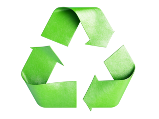 a green recycle symbol