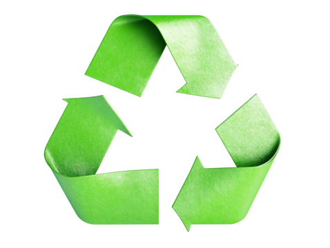 a green recycle symbol - Powered by Adobe