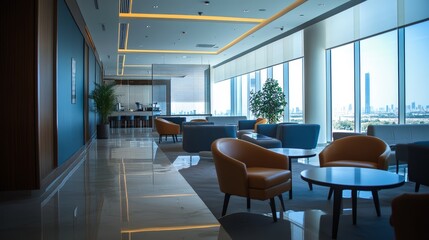 Fototapeta premium Business Lounge Area with modern furniture and decor
