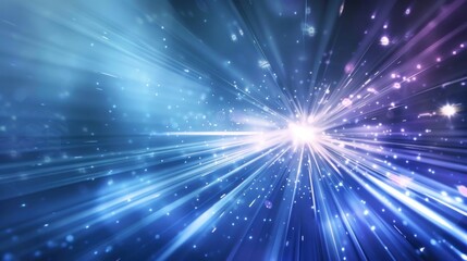 Fototapeta premium Abstract Light Burst with Blue and Purple Hues