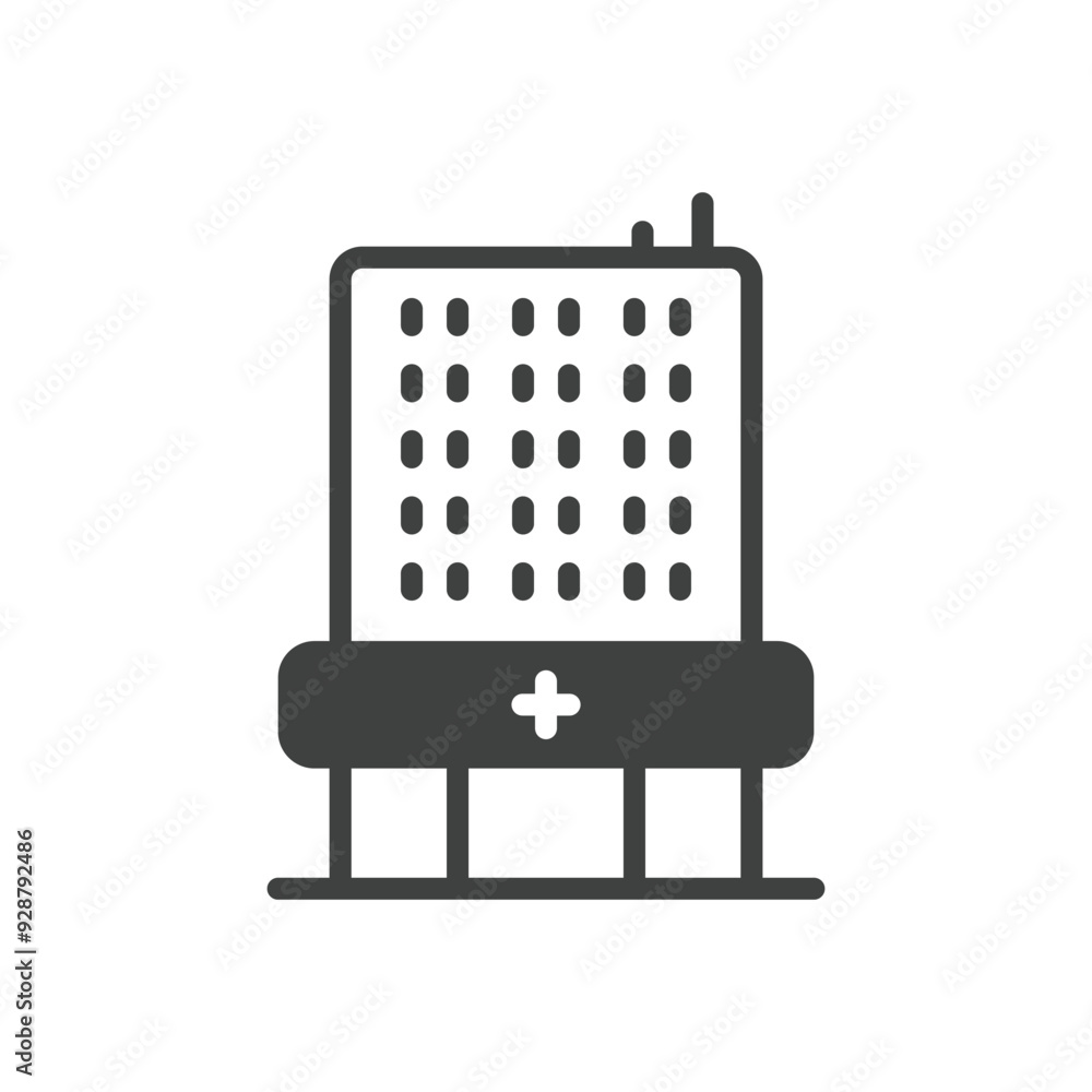 Sticker Hospital vector icon