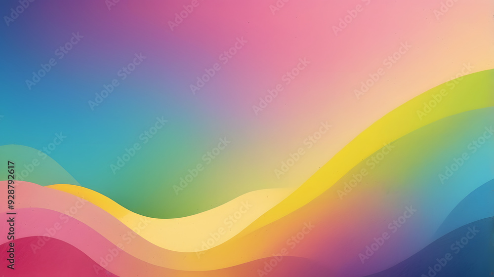 Poster abstract gradient waves: a vibrant and dynamic gradient background featuring undulating waves in a s