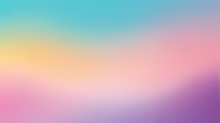 Obraz premium Pastel Dreamscape: Soft hues of pink, blue, and yellow blend seamlessly in this dreamy gradient background, perfect for evoking a sense of tranquility and wonder. 