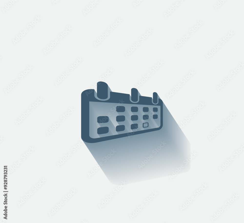 Poster vector dark color icon with shadow on light background
