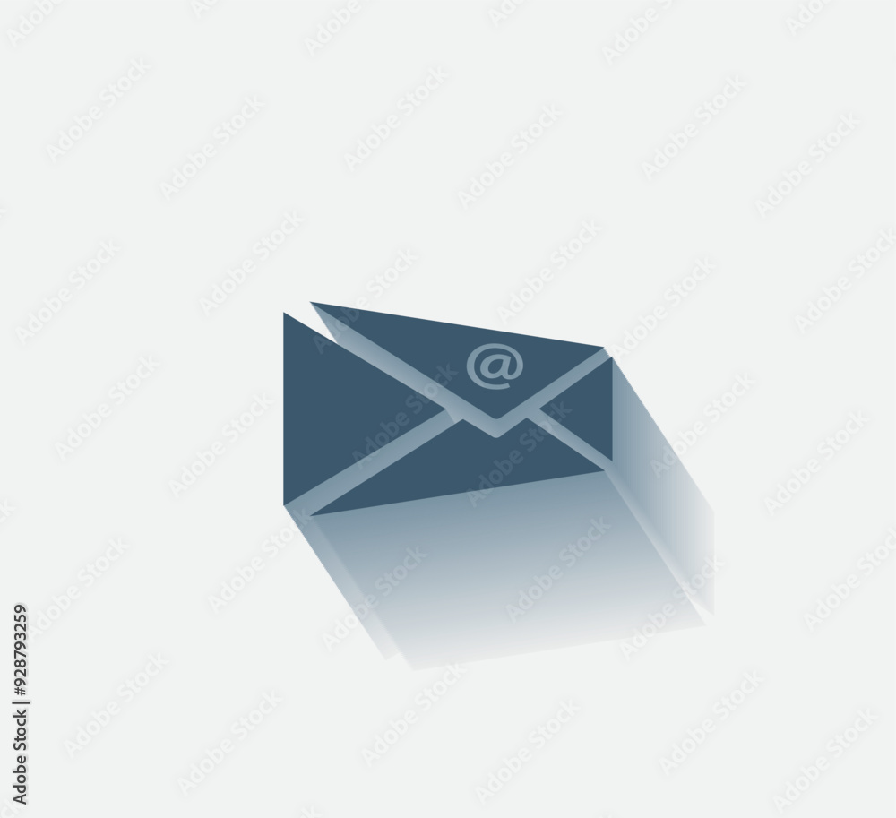 Poster vector dark color icon with shadow on light background
