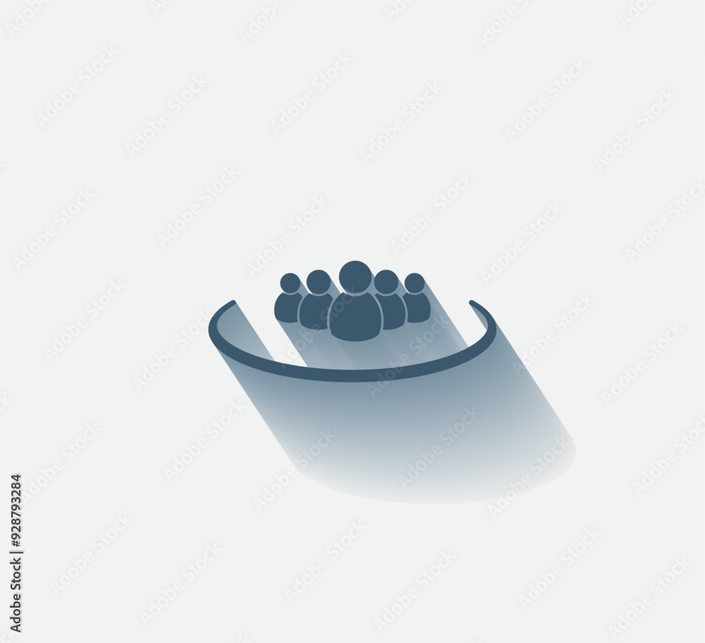 Poster vector dark color icon with shadow on light background