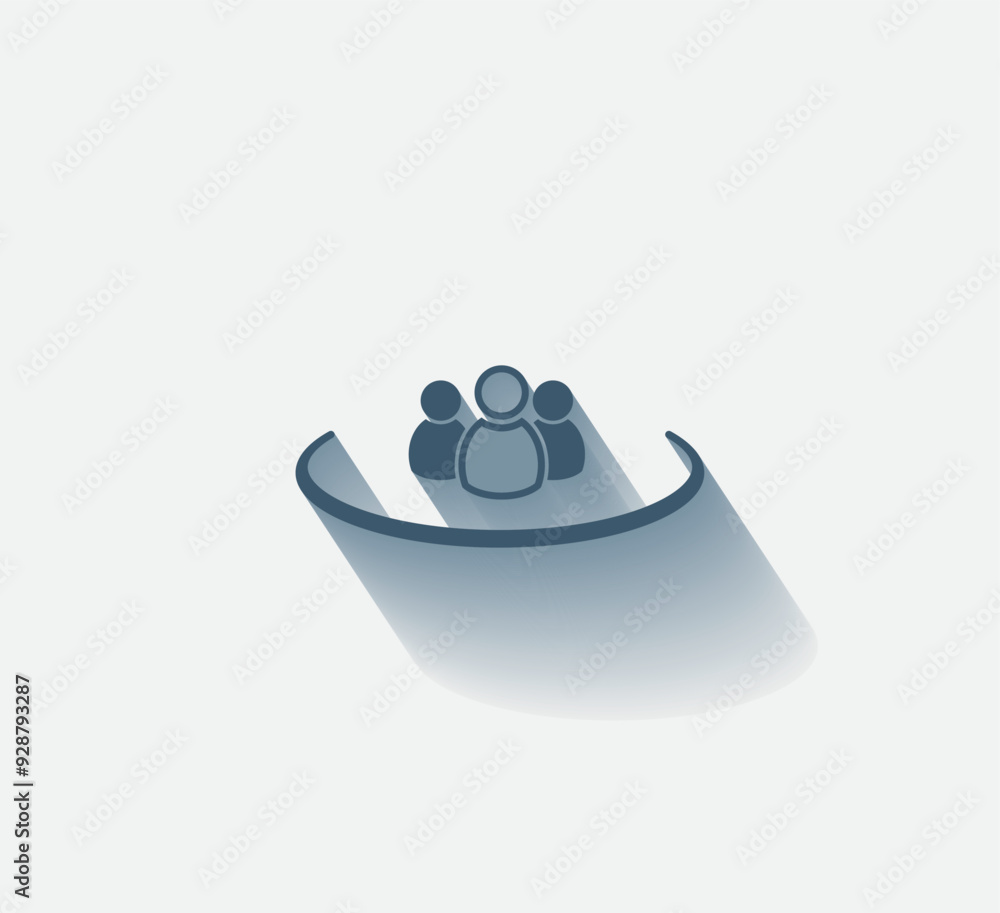 Poster vector dark color icon with shadow on light background