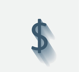 Fototapeta premium Vector dark color icon with shadow on light background