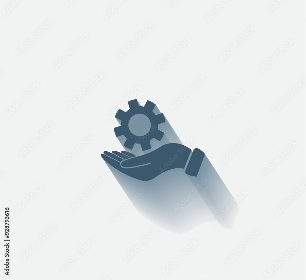 Poster vector dark color icon with shadow on light background
