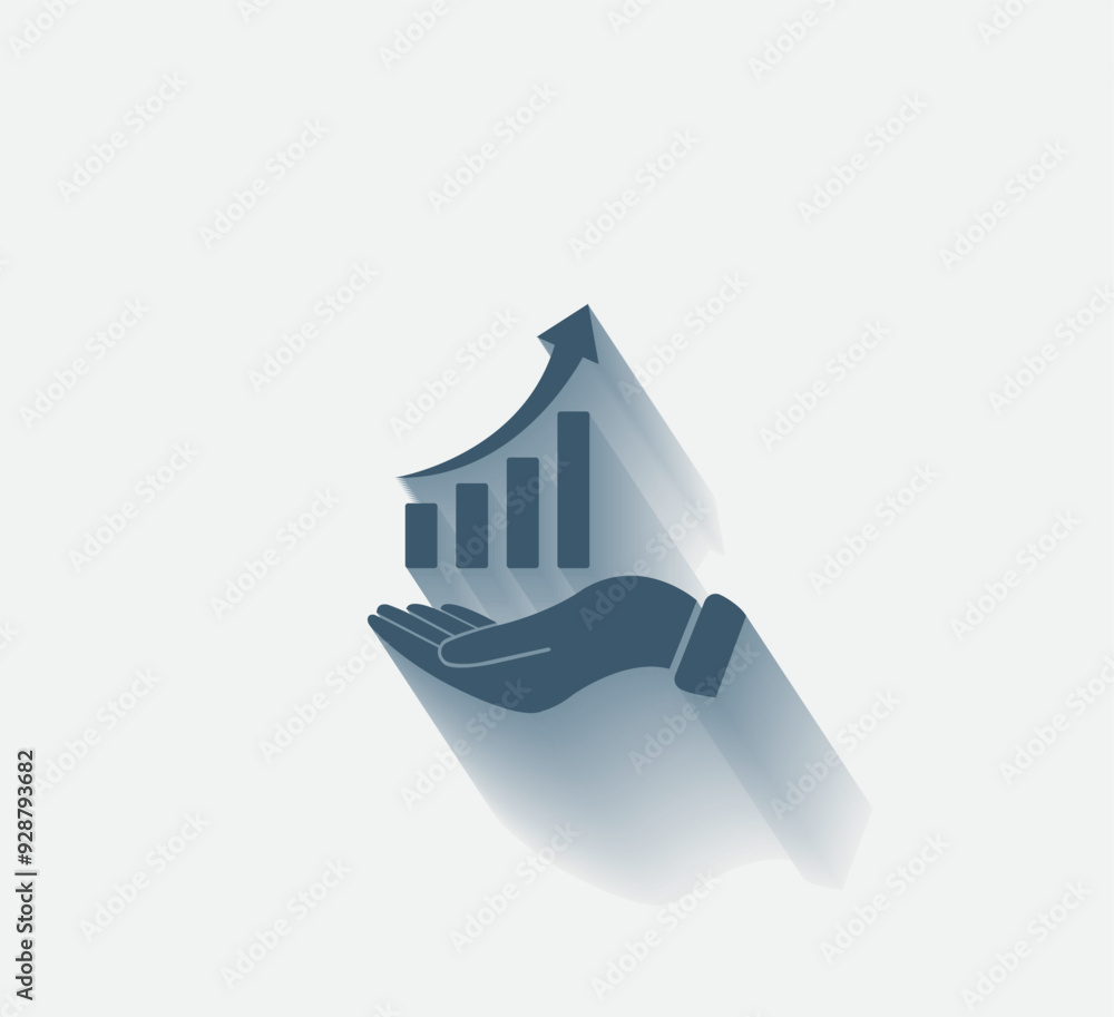 Poster vector dark color icon with shadow on light background