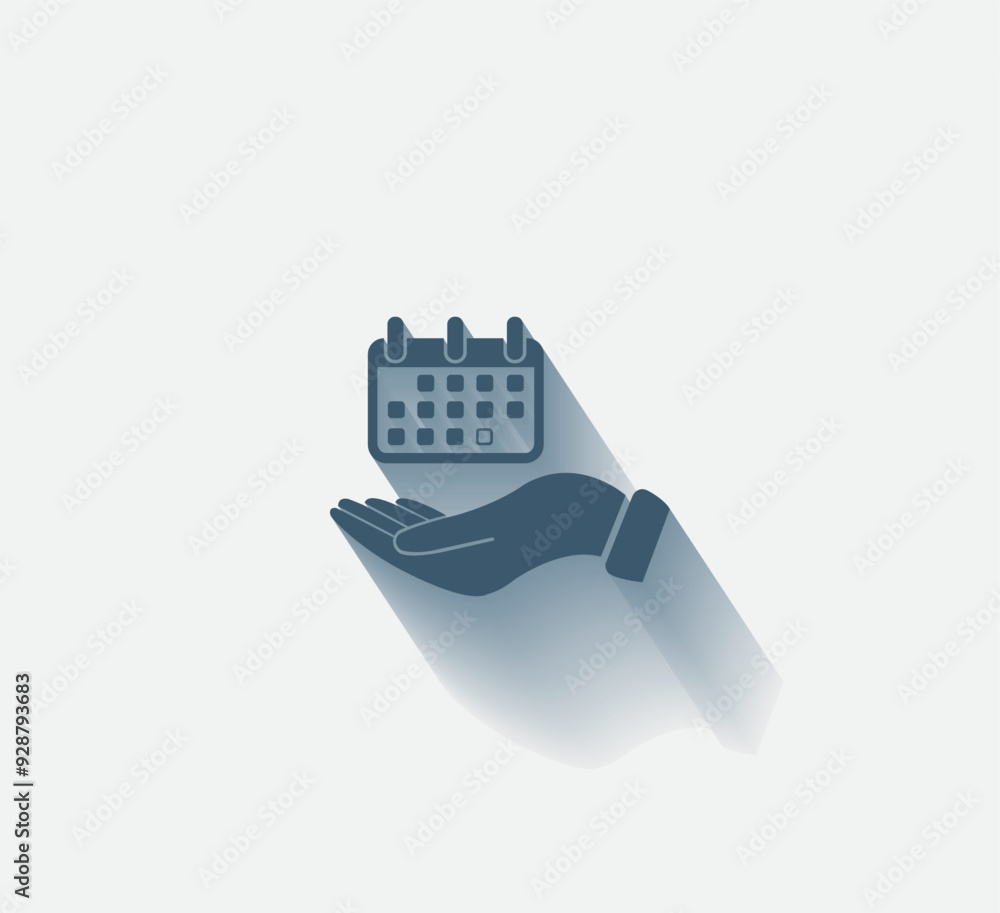 Poster vector dark color icon with shadow on light background