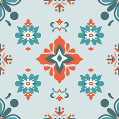 Cross Stitch embroidery oriental, ethnic geometric fabric pattern, for texture clothing scarf decoration carpet