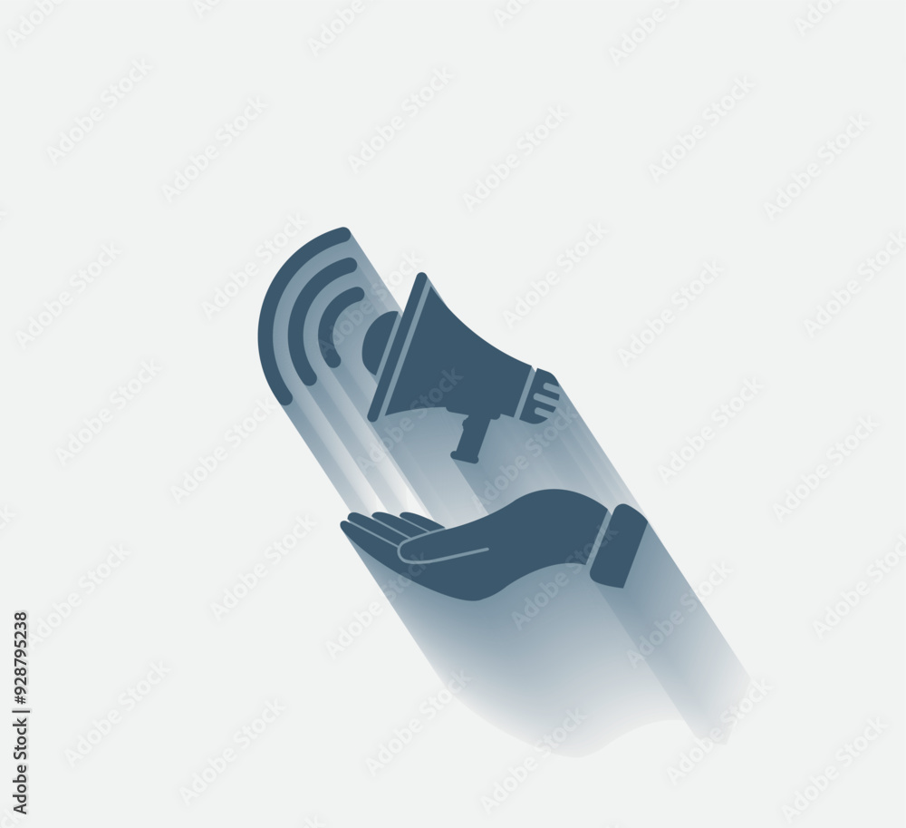 Poster vector dark color icon with shadow on light background