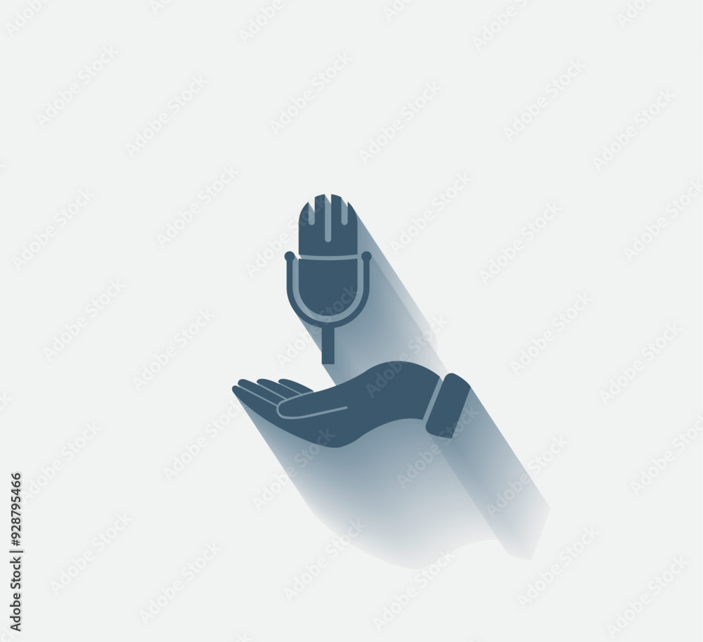 Poster vector dark color icon with shadow on light background