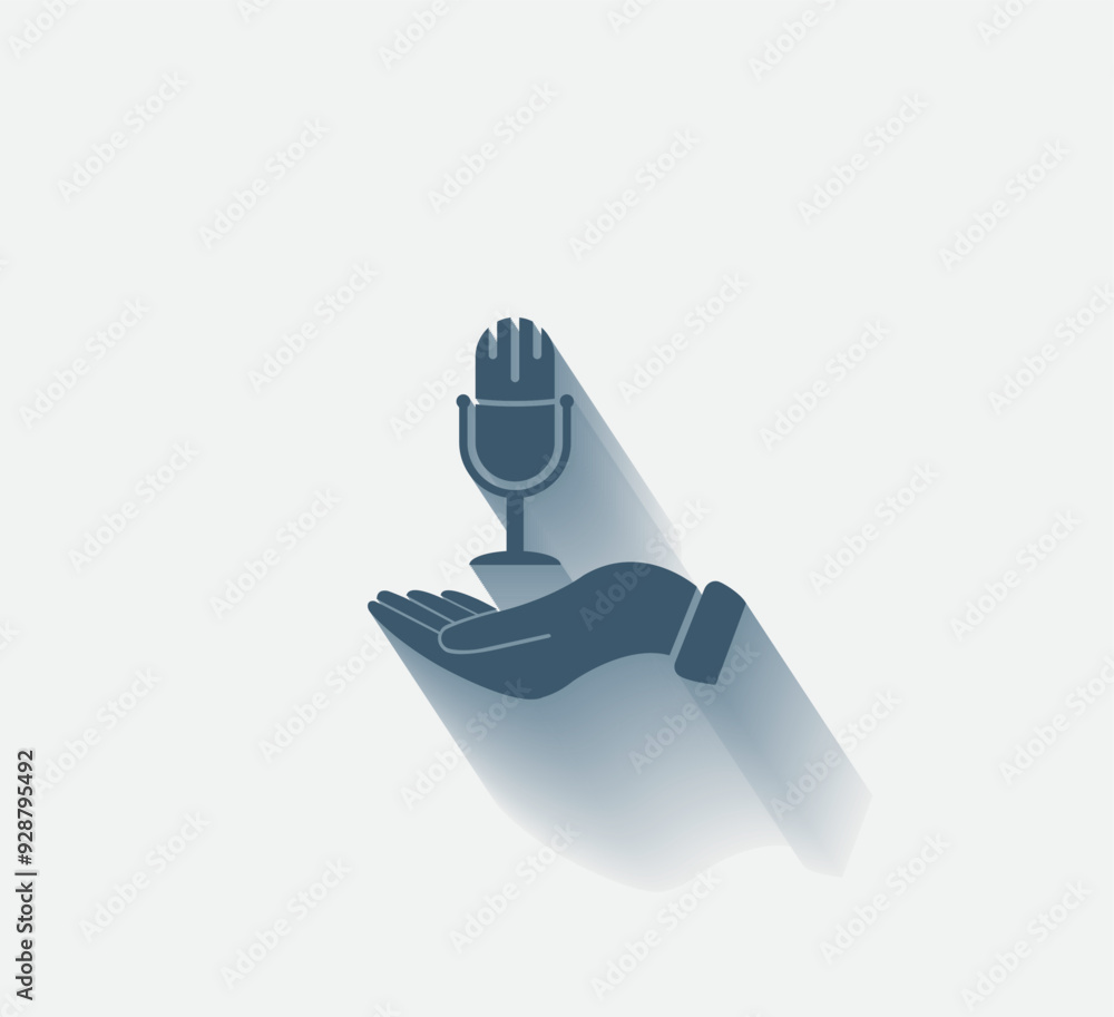 Poster vector dark color icon with shadow on light background