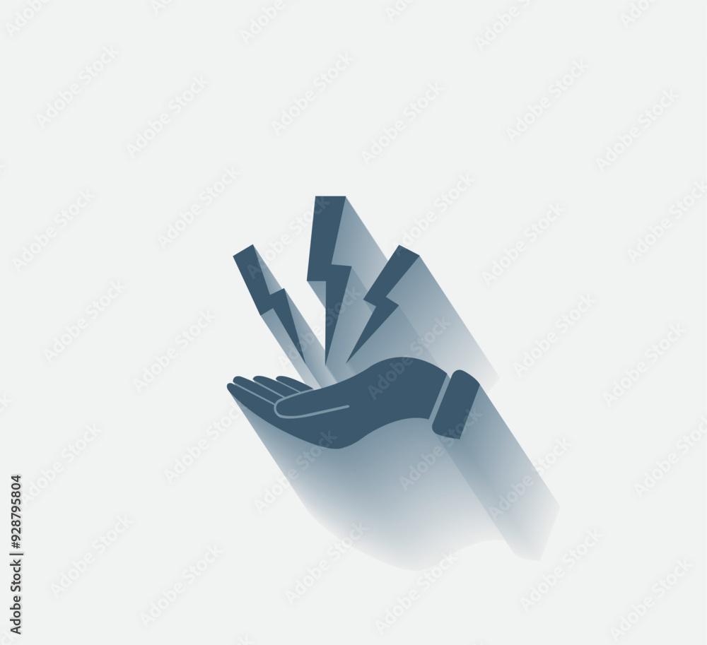 Poster vector dark color icon with shadow on light background