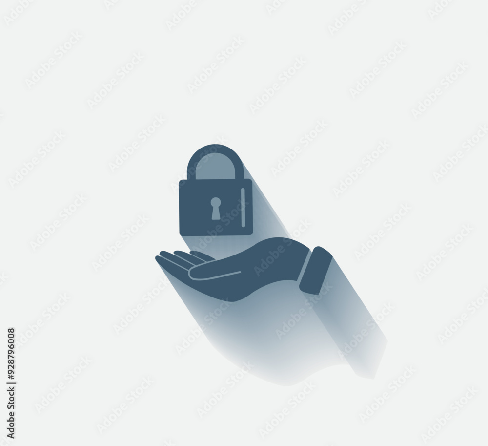 Poster vector dark color icon with shadow on light background