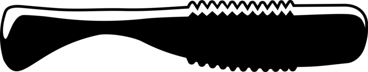 Fishing bait sign. Silhouette icon.