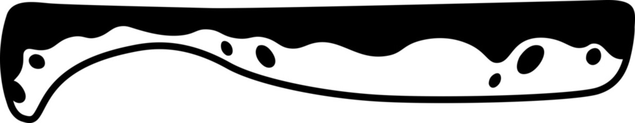 Fishing bait symbol. Silhouette icon.