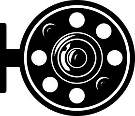 Fishing reel icon. Fishing equipment icon.