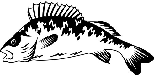 Fishing icon. Fish icon. Silhouette style.