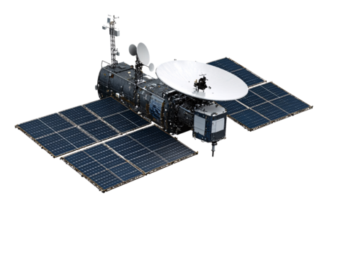 a satellite with a satellite dish