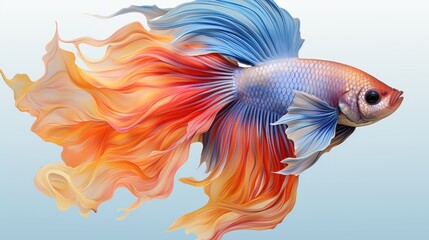 Fototapeta premium Colorful Siamese fighting fish art.
