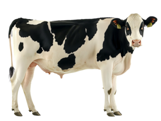 a cow with a yellow tag