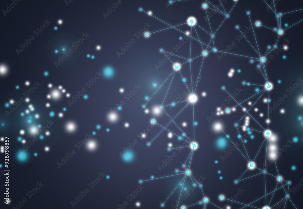 Aufkleber abstract digital web lines on dark background