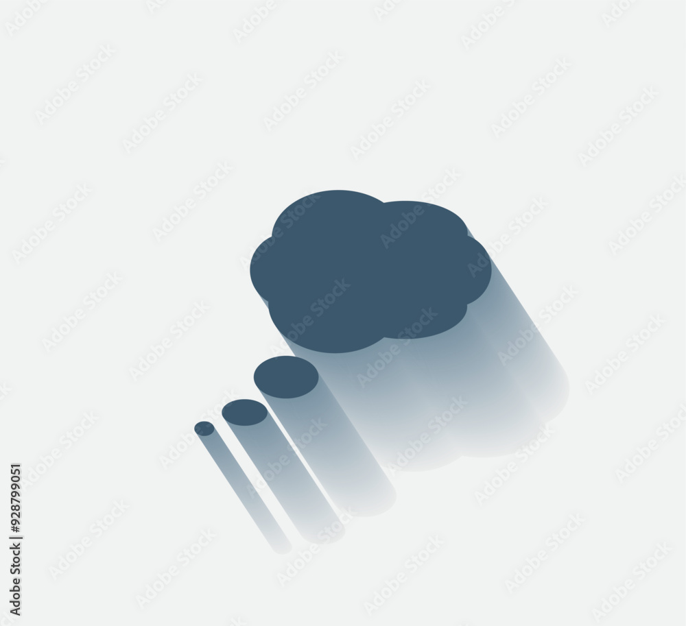 Poster vector dark color icon with shadow on light background