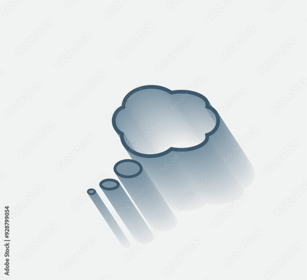 Poster vector dark color icon with shadow on light background